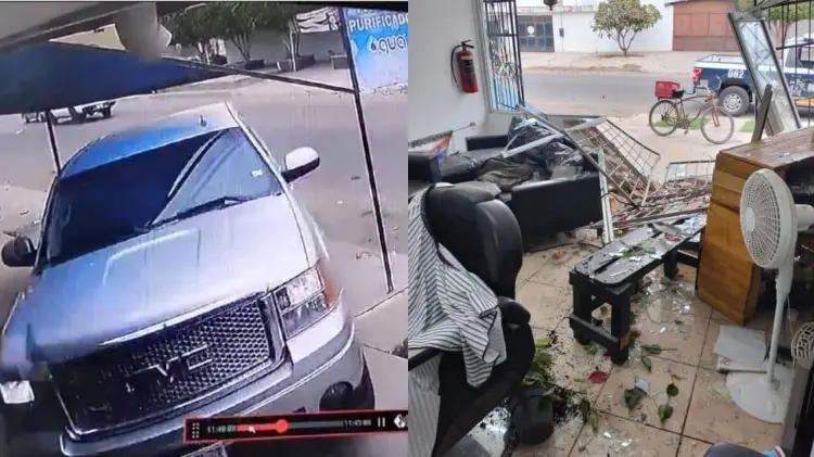 El momento del choque quedó captado por una cámara de seguridad. (Foto: Especial/EXPRESO)