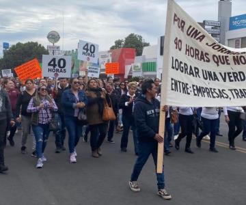 Trabajadores de CTM en Cajeme marchan por reducción de la jornada laboral