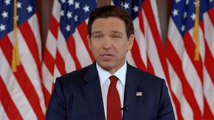 Ron DeSantis, gobernador de Florida. (Foto: Captura de video)