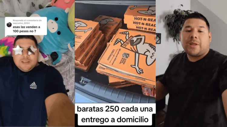 El hombre conocido como Jesus a mi estilo ahora revende pizzas. (Foto: Cortesía)