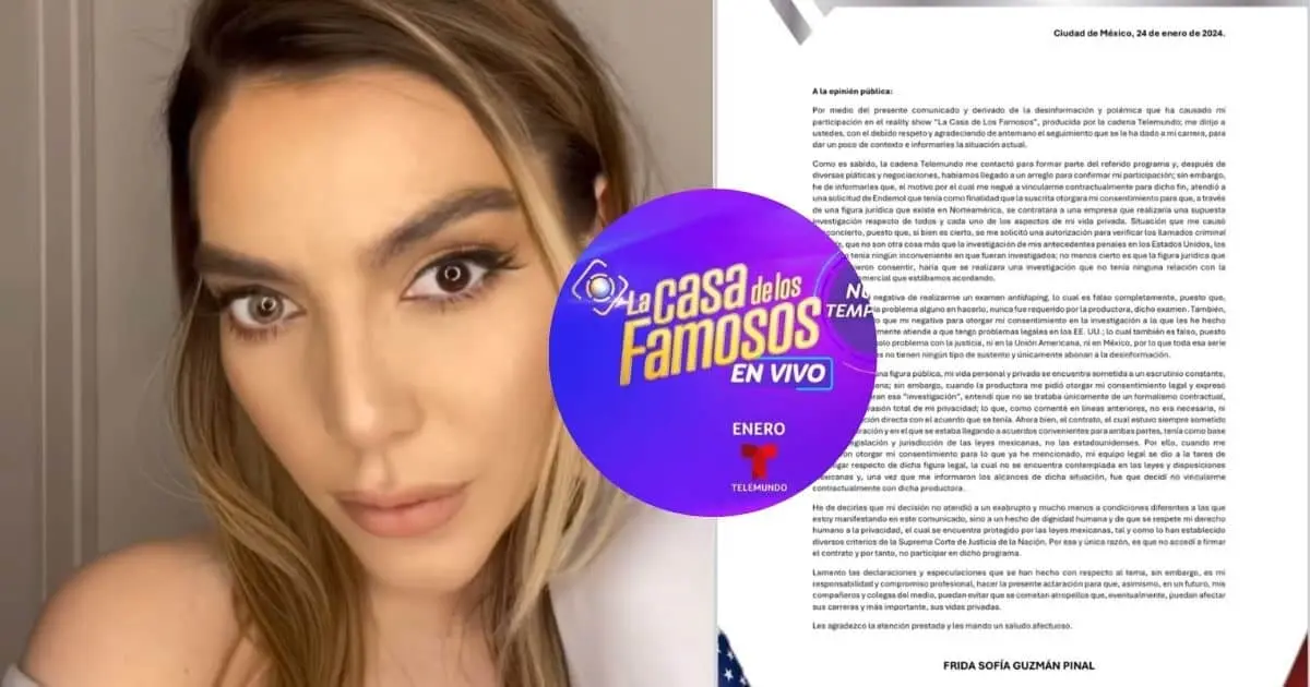 Por este motivo Frida Sofía no participó en La Casa de los Famosos