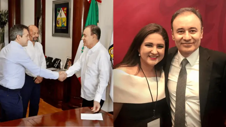 Celida López, Omar del Valle Colosio y José Manuel Quijada dejan el gobierno de Sonora. (Cortesía)