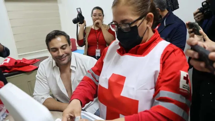 Inicia Cruz Roja programa de vacunación contra Covid-19. (Foto: Jesús Ballesteros / EXPRESO)
