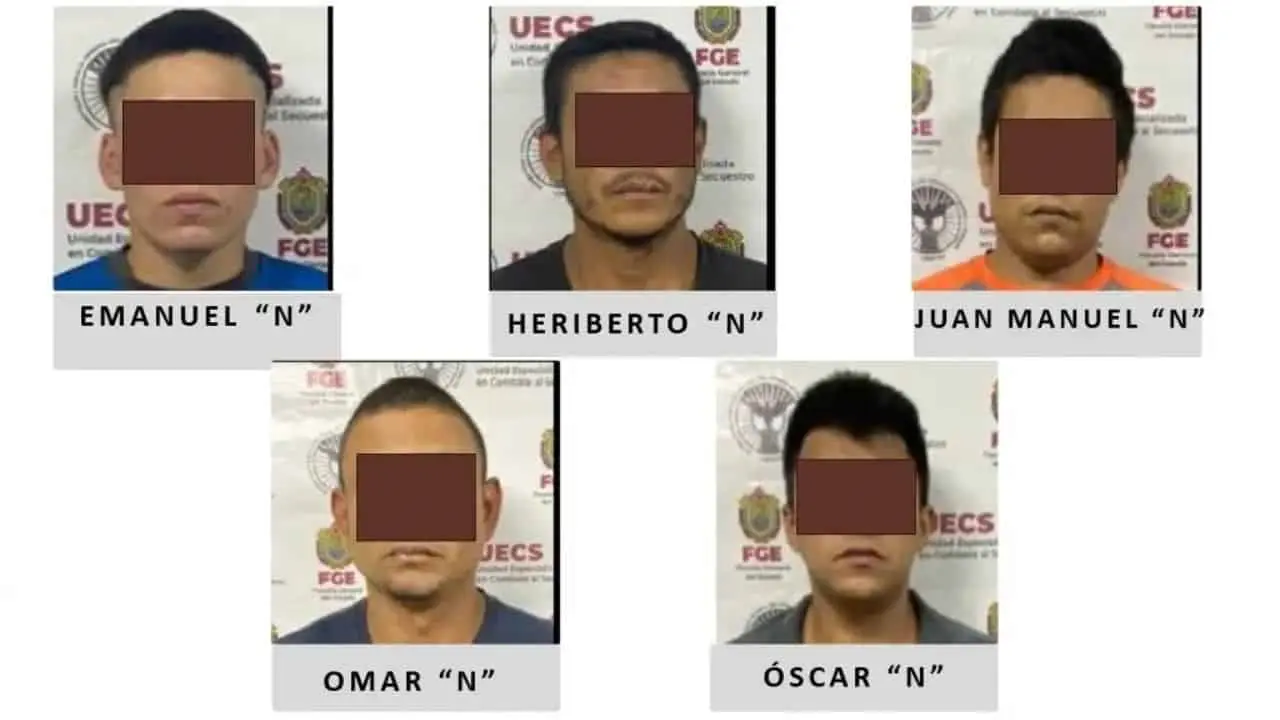 Caen 5 presuntos integrantes de banda de secuestradores en Veracruz