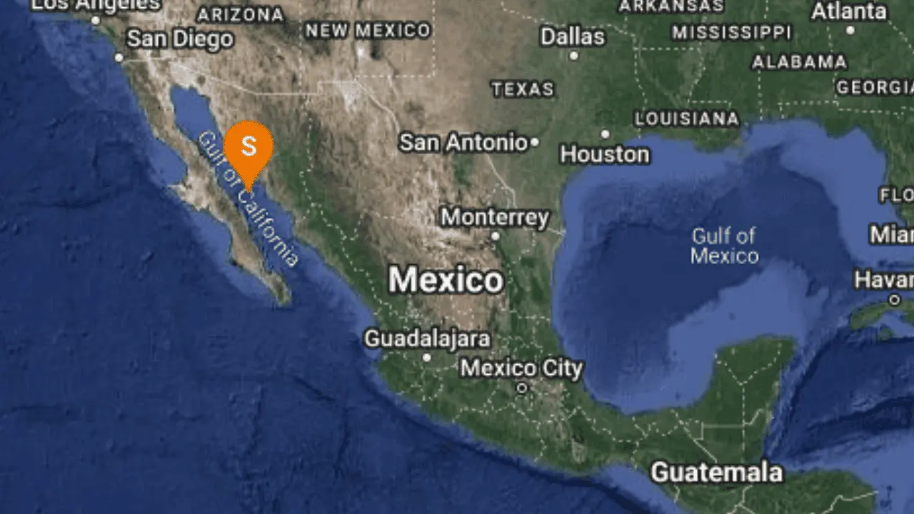 Se registra sismo de 4.2 cerca del municipio de Guaymas