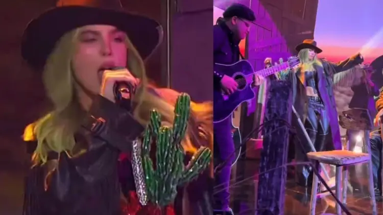 Belinda interpretó el tema Cactus por primera vez en la gala. (Foto: Especial/EXPRESO)
