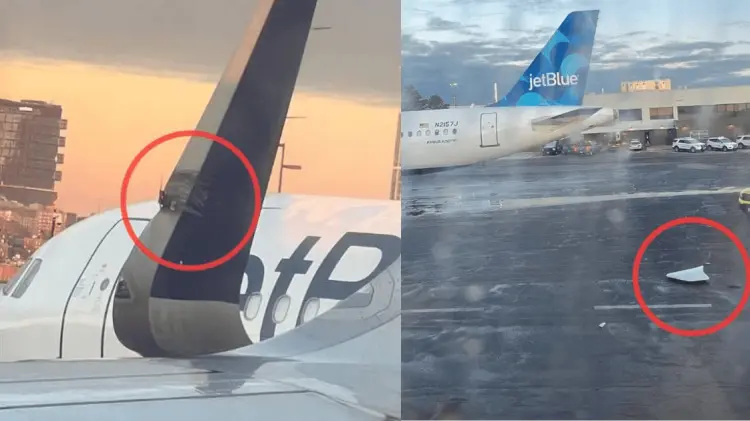 Los aviones sufrieron daños en el aeropuerto de Boston. (Foto: Cortesía/Redes)