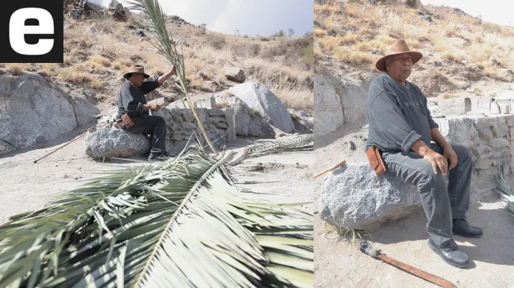 Ayuda a la habilitación del terreno donde suelen instalarse los fariseos. (Foto: Jesús Ballesteros)
