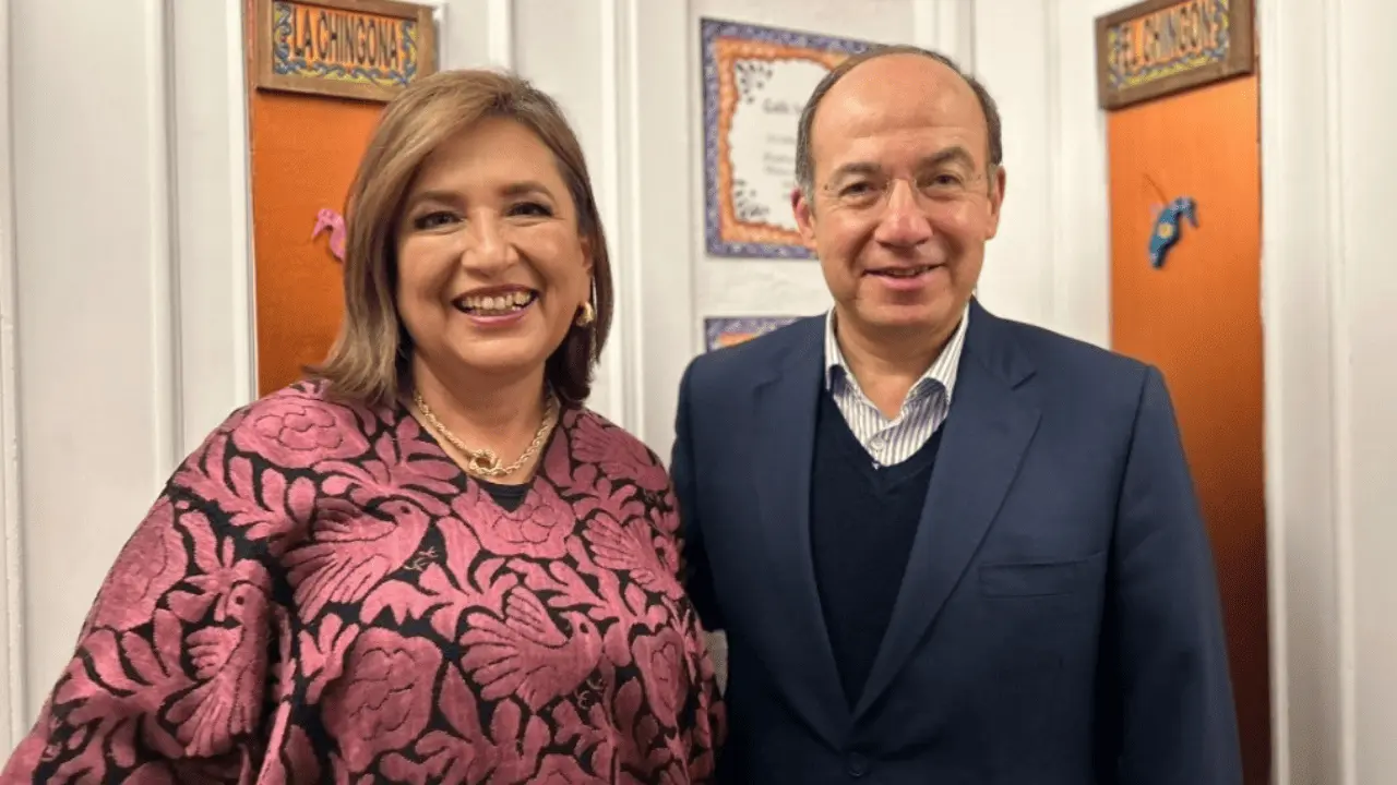 Xóchitl Gálvez se reúne con Felipe Calderón en Madrid, España