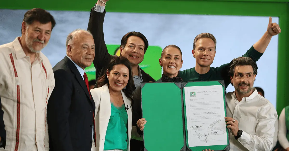 Partido Verde constata a Claudia Sheinbaum como su candidata presidencial