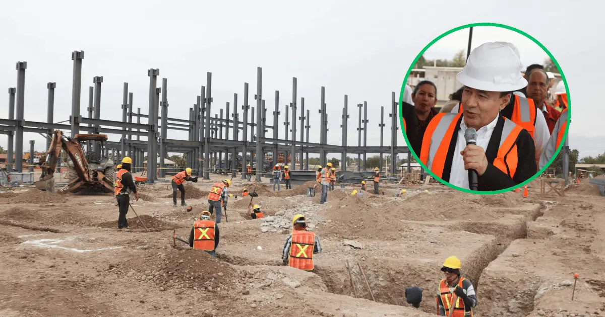 Gobernador supervisa avance del nuevo hospital del IMSS en Navojoa