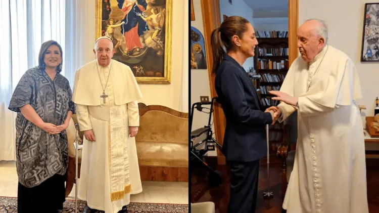 Las dos candidatas presidenciales se reunieron con Su Santidad. (Foto: Especial / EXPRESO).