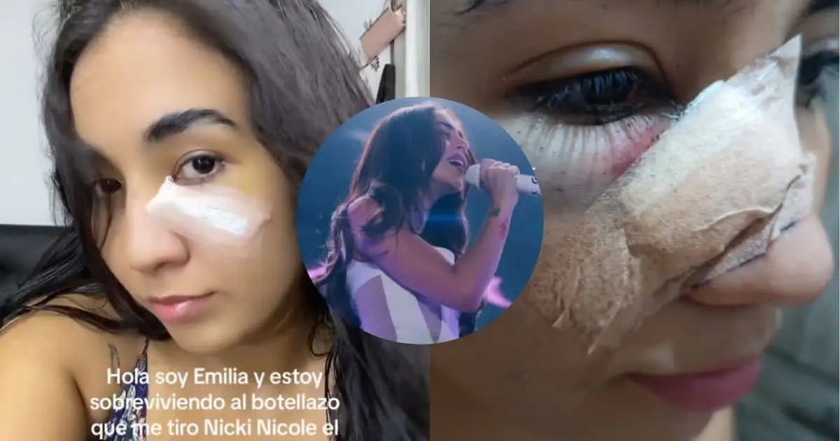 Fan de Nicki Nicole recibe botellazo de la cantante en su concierto