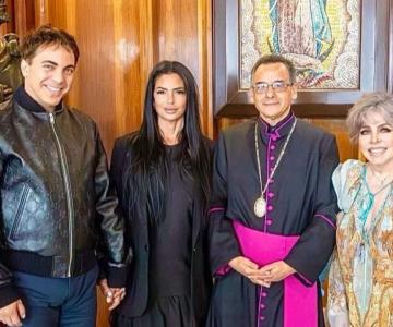 Verónica y Cristian Castro visitan la Basílica de Guadalupe