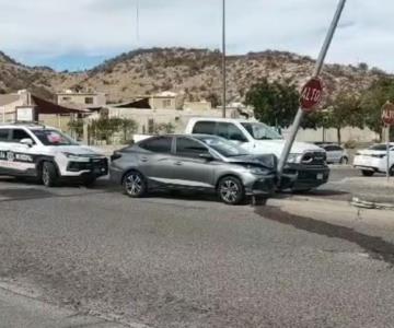 Persecución al sur de Hermosillo termina con choque y un detenido