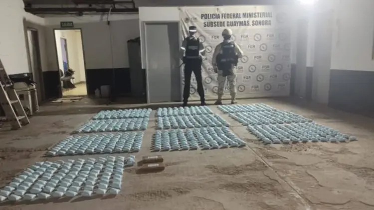 Este decomiso se realizó en Estación Oroz. (Foto: Mesa Estatal de Seguridad Pública)