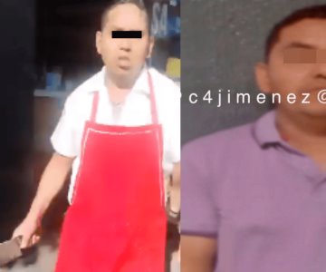 Detienen a taquero por amenazar a clientes con machete