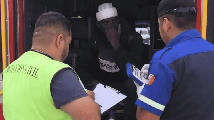 Paramédicos de Cruz Roja brindaron atención prehospitalaria. (Foto: Especial / EXPRESO)