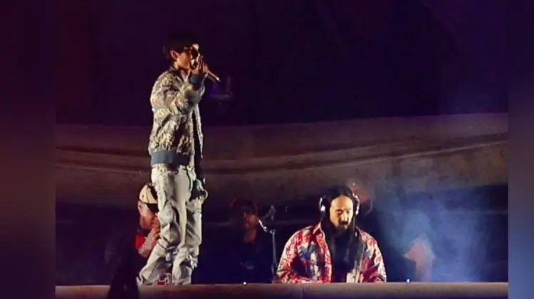 Natanael Cano interpretó su éxito Nataoki junto al famoso DJ. (Foto: Especial/EXPRESO)