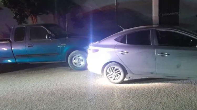 La víctima fue impactada en su vehículo por una camioneta pick up. (Foto: Cortesía)