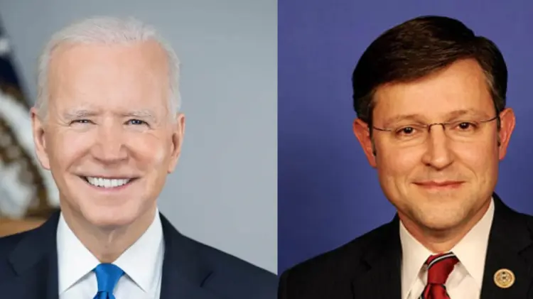 Joe Biden, Mike Johnson (Foto: Especial/Expreso)