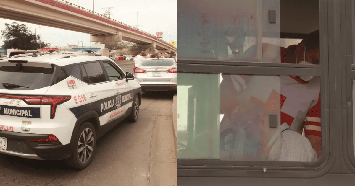 Dos pasajeros del Transporte Urbano resultan heridos en choque con un sedán