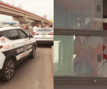 Dos pasajeros del Transporte Urbano resultan heridos en choque con un sedán