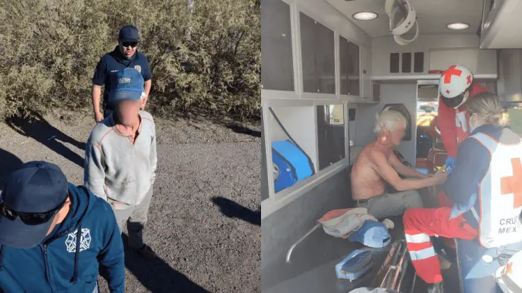 Fue revisado y posteriormente trasladado por personal de Cruz Roja. (Foto: Cortesía / EXPRESO).