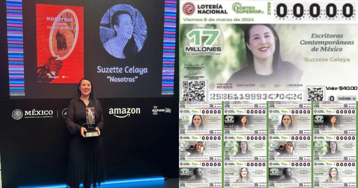 Lotería Nacional homenajea a la escritora hermosillense, Suzette Celaya