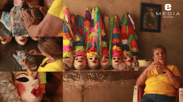 La originaria de Tónichi explicó el proceso de elaboración de esta artesanía. (Fotos: Ramón Munguía)