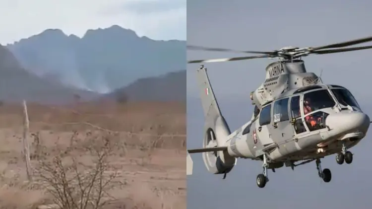 El helicóptero realizaba vuelos entre los municipios de Culiacán y Elota. (Foto: Especial/EXPRESO)