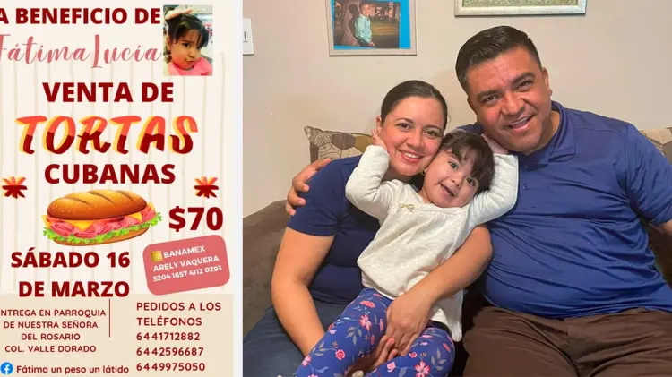 Fátima y sus padres. (Especial / EXPRESO)