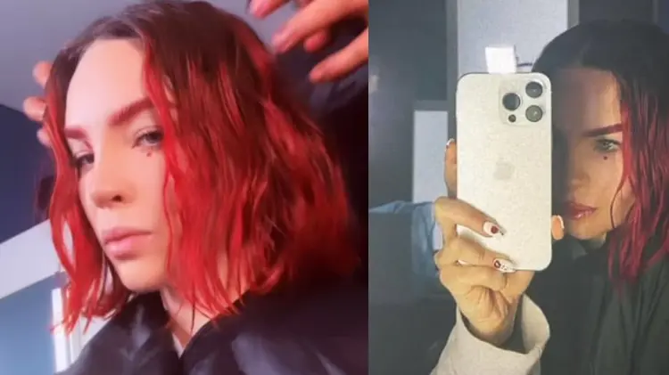 La cantante subió fotos de su nuevo color de cabello a Instagram. (Fotos: @belindapop)