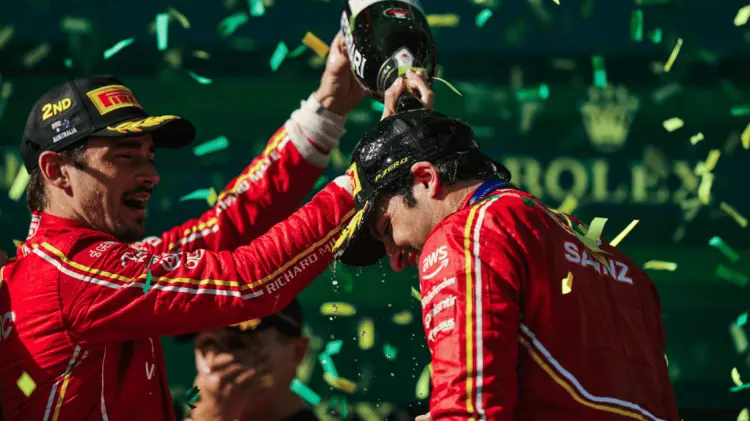 Carlos Sainz y Charles Leclerc hicieron el 1-2 para Ferrari en el GP de Australia. (Foto: Cortesía)