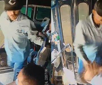 Pasajero ataca a conductor de camión de transporte con un martillo