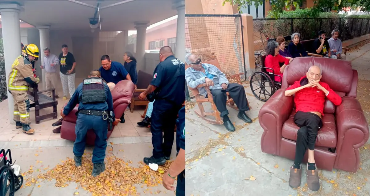Bomberos rescatan a seis adultos mayores de incendio en asilo