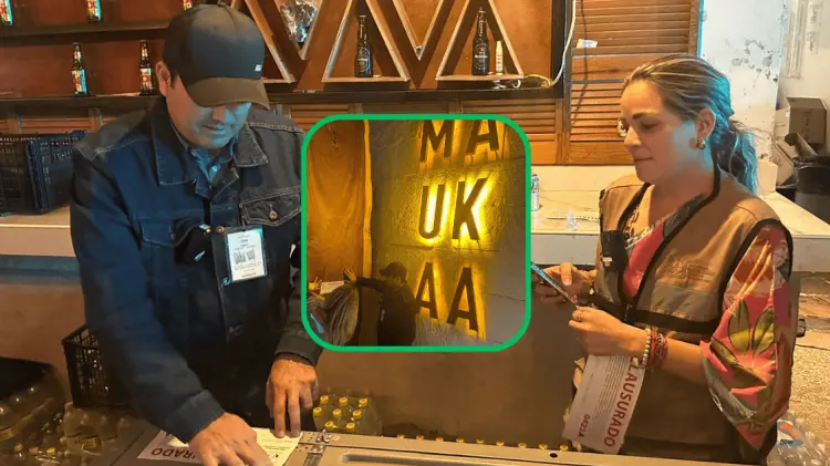 La Dirección de Alcoholes colocó los sellos a este establecimiento. (Foto: Cortesía)