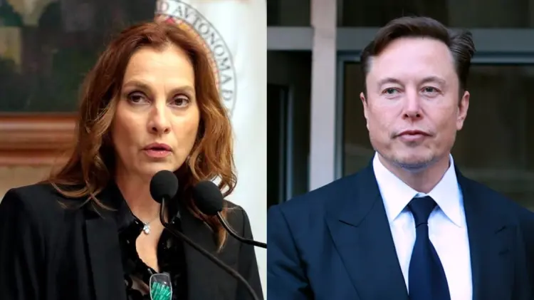 Beatriz Gutiérrez y Musk. (Especial / EXPRESO)