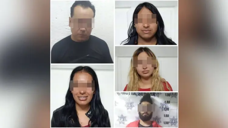 Heber N, Jaciel Guadalupe N, Cintia Kareli N, Ángela Leticia N y Jorge N. (Foto: FGJE Sonora)