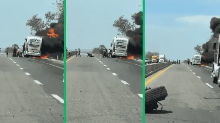 El video fue captado en la carretera Benito Juárez en la comunidad de Ahuey. (Foto: Redes sociales)