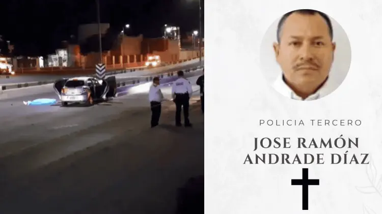 El policía Andrade Díaz falleció la madrugada del sábado. (Fotos: Tomadas de redes/Cortesía)