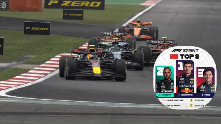 Checo fue protagonista en la carrera sprint del GP de China. (Foto: Tomada de redes)