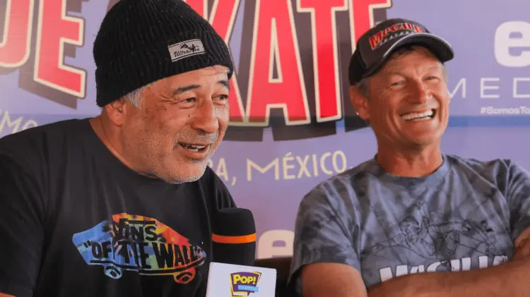 Steve Caballero y Mike McGill en entrevista para e Media. (Foto: Cristian Ruiz/EXPRESO)