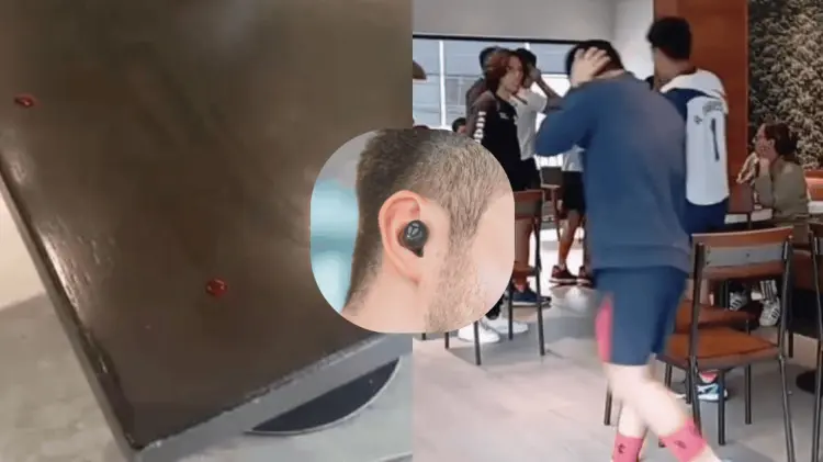 En redes circula el video del momento en que los jóvenes salen de la cafetería. (Foto: Cortesía)