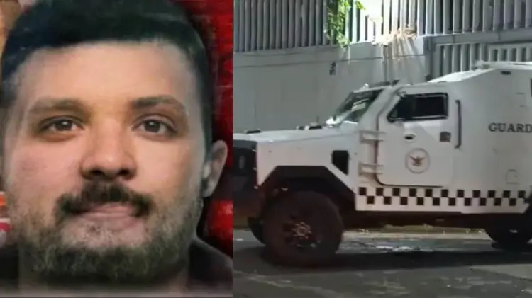 Abraham Oseguera fue llevado en una camioneta blindada de la Guardia Nacional. (Especial/EXPRESO)