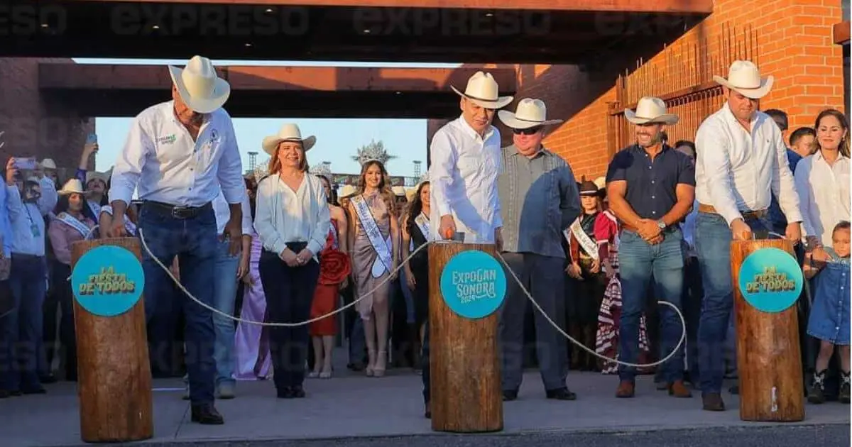 Inauguran la ExpoGan Sonora 2024 con el tradicional corte de reata