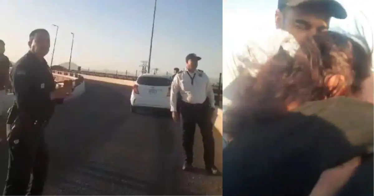 Policías rescatan a mujer que quería arrojarse de puente en el Solidaridad