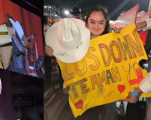 Yo te amo a ti, corazón: Nodal sube al escenario a fan con Down en Hermosillo