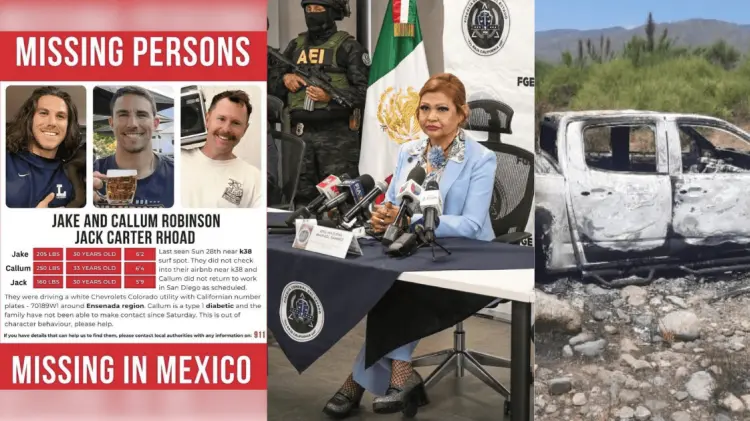La fiscal de BC, María Elena Andrade, reveló hay tres detenidos. (Foto: Cortesía)