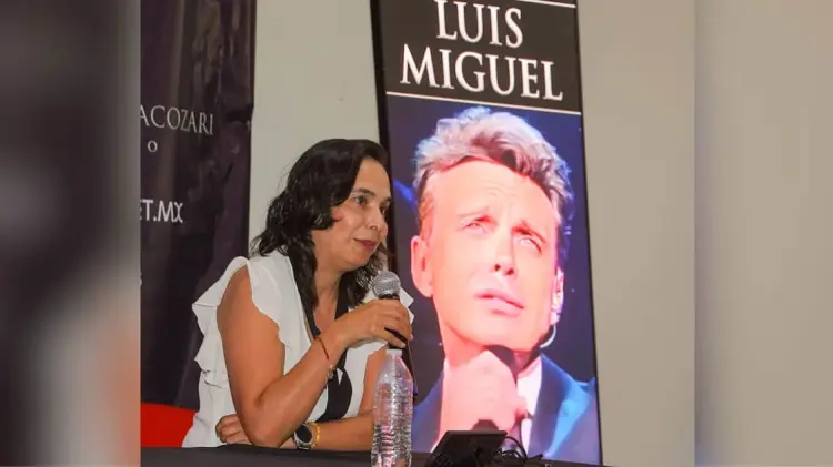 Jazmín Rodríguez, gerente de marketing de MusicVibe, en conferencia de prensa. (Cristian Ruiz/EXPRESO)